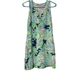 Lilly Pulitzer XS Estrada Multi Color Floral-Print Summer Shift Dress